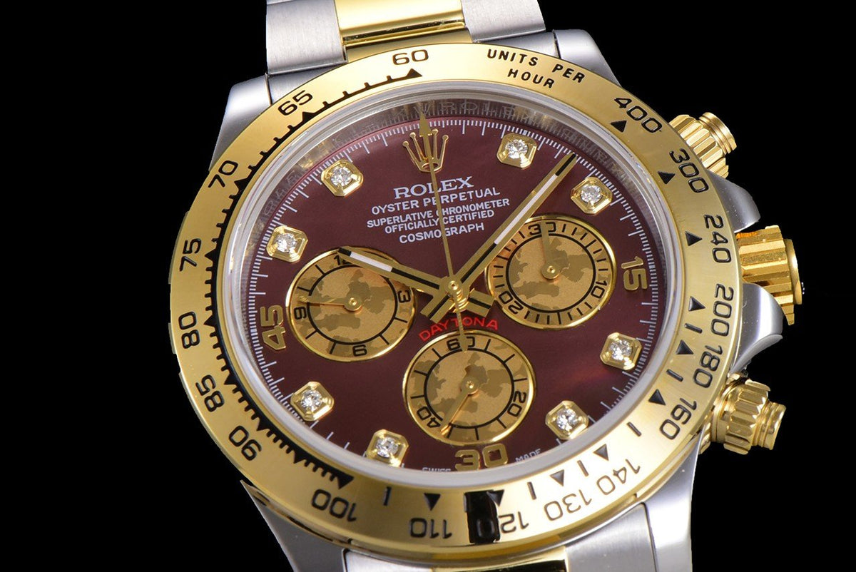 DAYTONA CUSTOM TWO-TONE RED PEARL DIAL