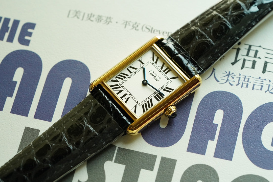 TANK MUST DE SOLO 30MM GOLD CASE LEATHER STRAP