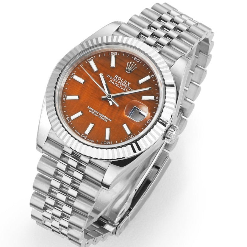 DATEJUST 41MM CUSTOM STEEL CASE TIGER EYE DIAL