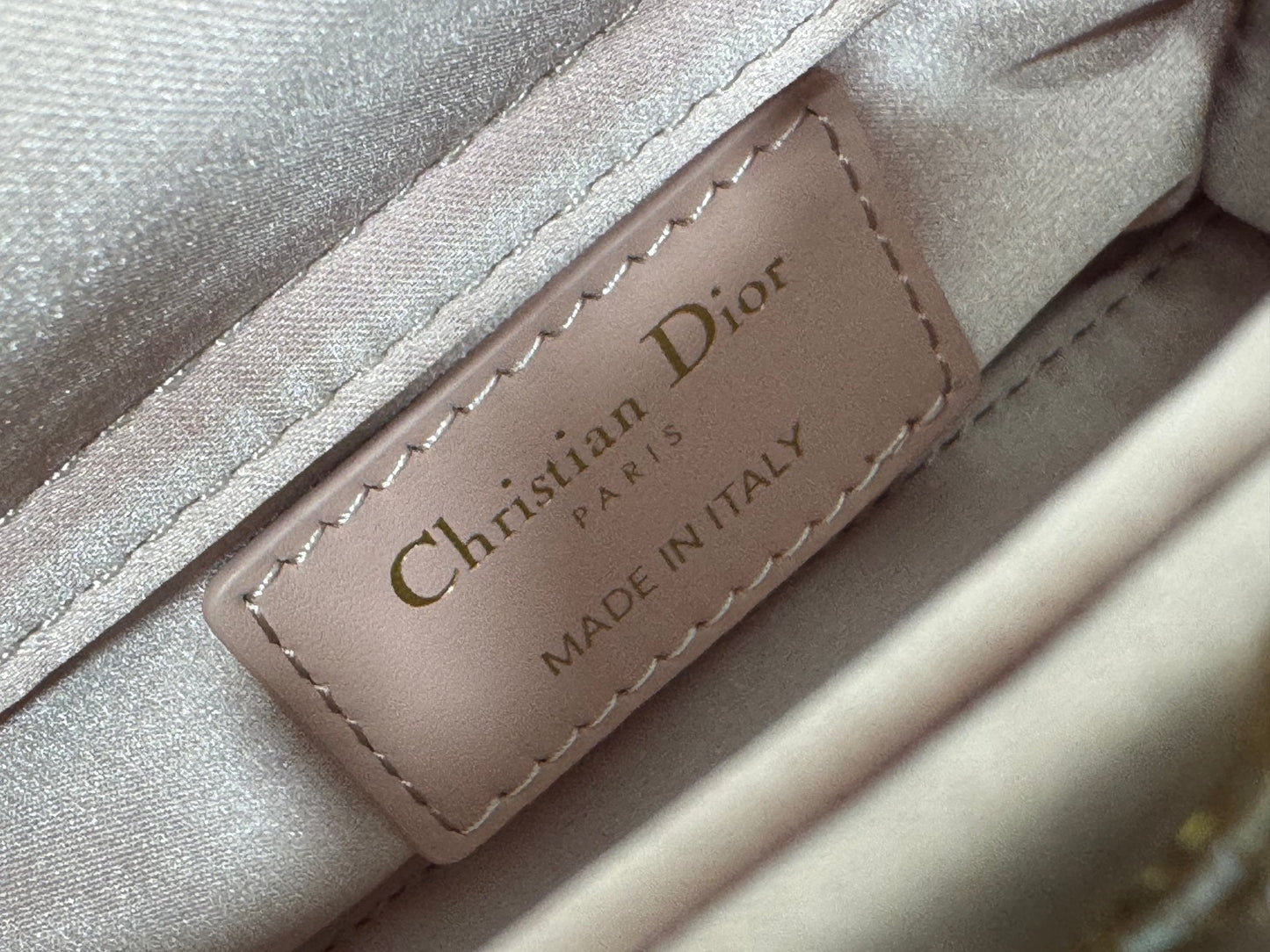 CD Mini Lady Dior 12cm Pink Beaded Embroidered Cowhide Leather GHW 158586