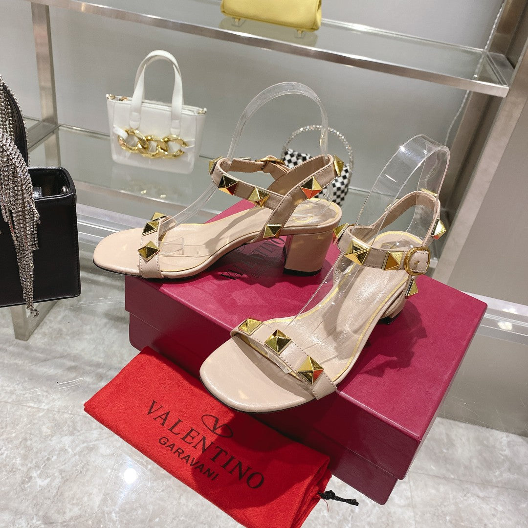Valentino Roman Stud Sandal 65mm Calfskin 239546