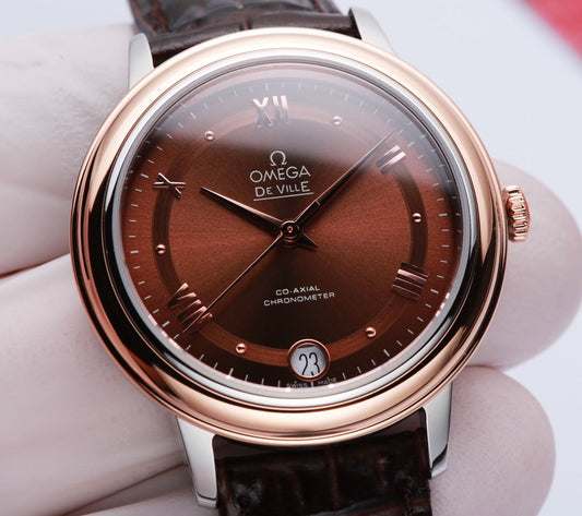 Omega De Ville 32.5mm Chocolate Dial Leather