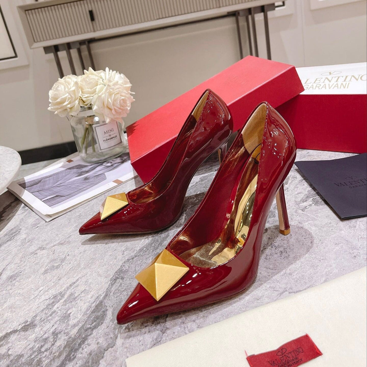 VT 25 Toe Pumps Red Patent Leather 340210