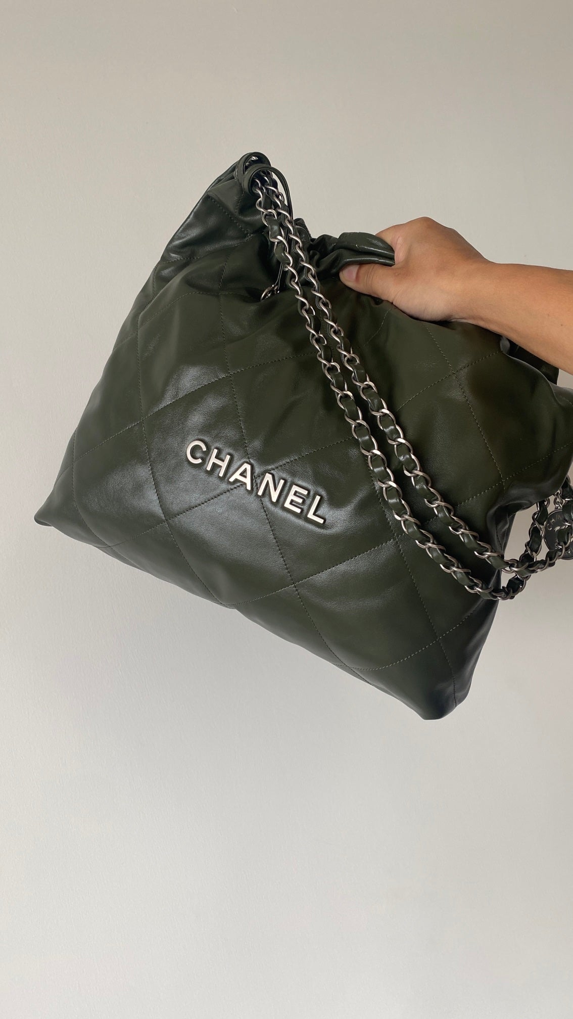 Chanel 25 Bag Dark Green Soft Calfskin