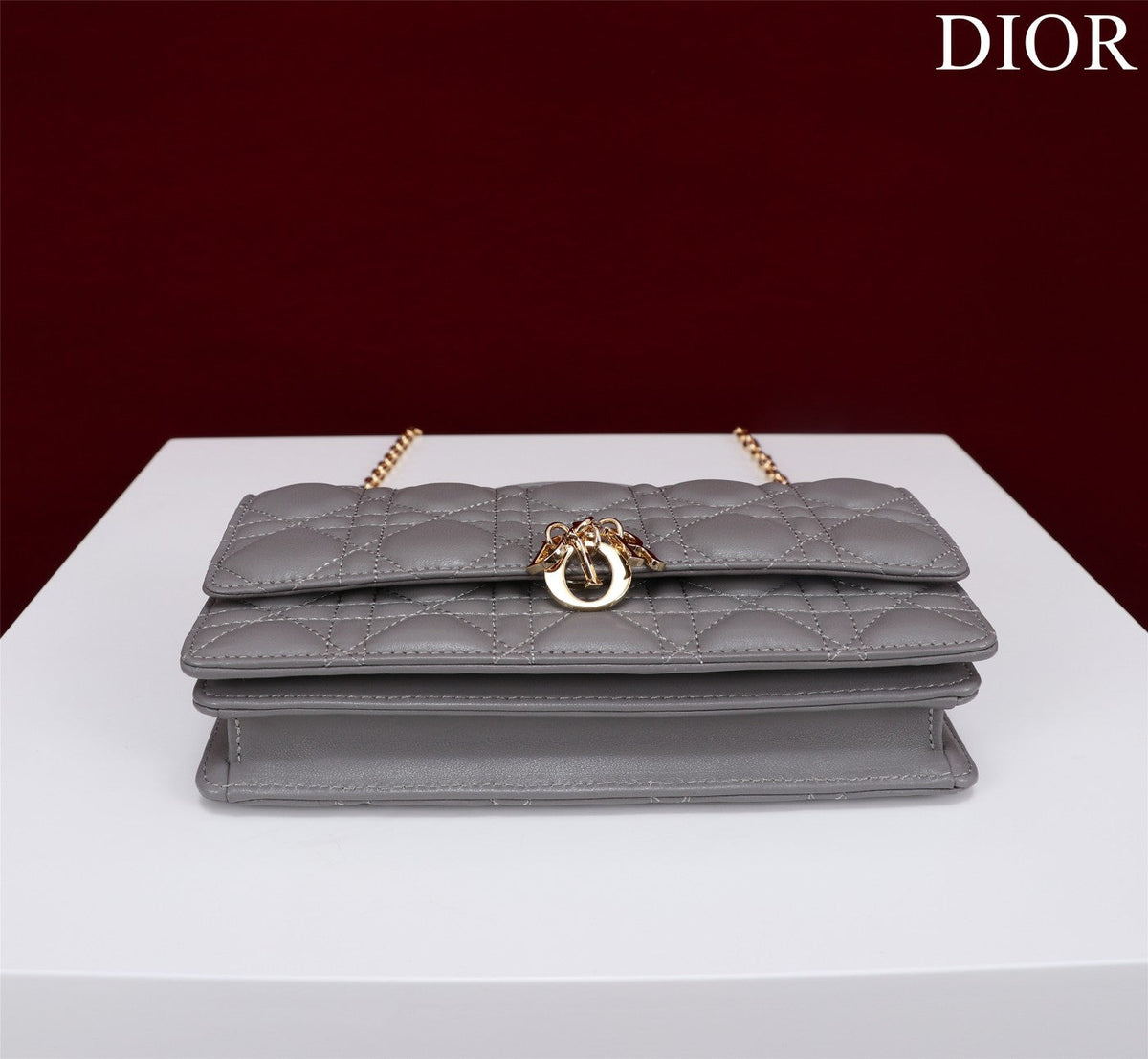 my cd mini 21 gray lambskin
