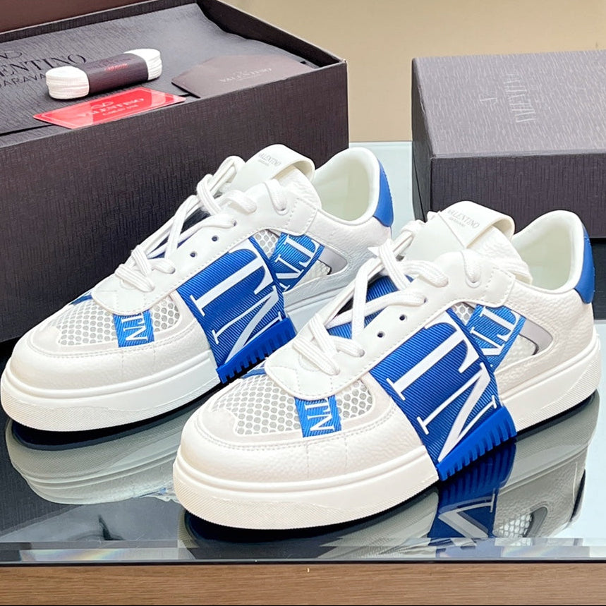 VT 2025 Sneakers White Blue Mesh Calfskin Fabric 546970