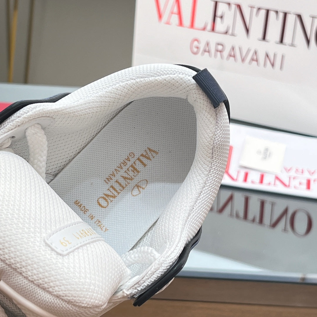 OPEN SKATE SNEAKER IN WHITE MIX NAVY BLUE CALFSKIN