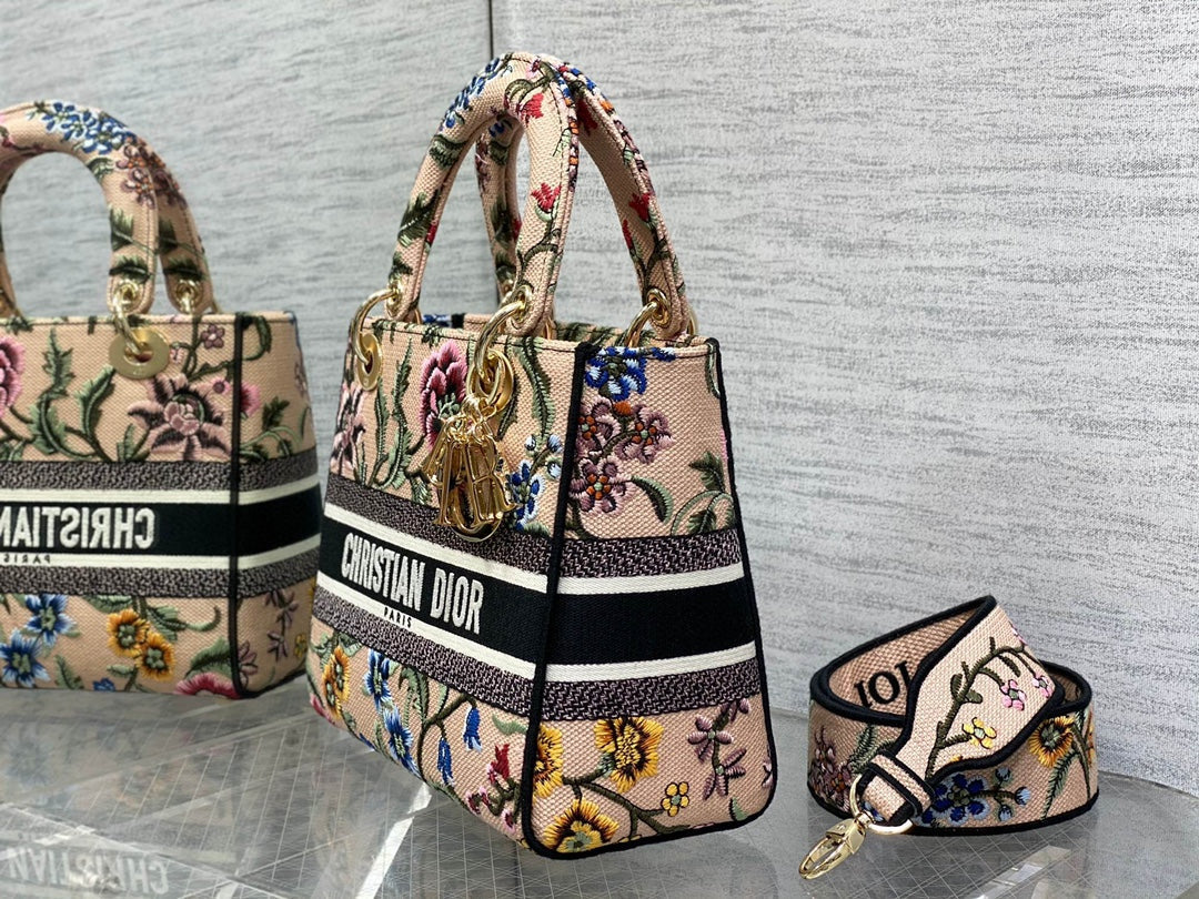 CD Floral Pollen 24 Lady Dior Bag Canvas 336648