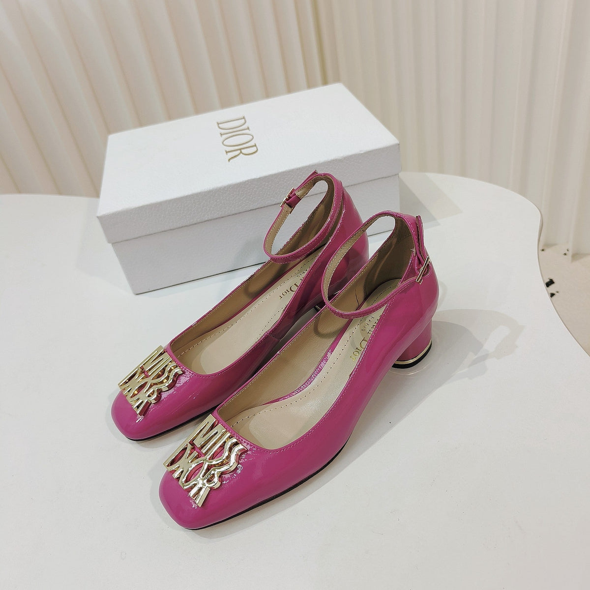 CD Miss Dior Pump 40mm In Deep Pink Cowhide 111330