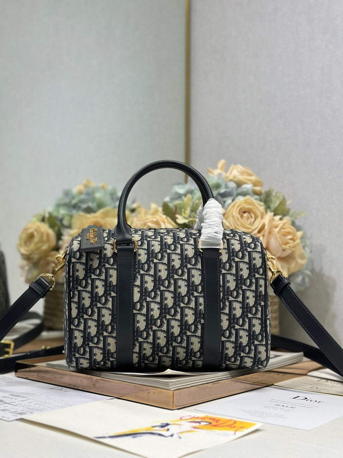 CD Groove 25cm Blue Dior Oblique Jacquard