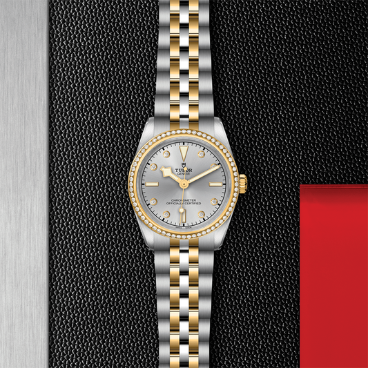 Black Bay One S&G 31mm - Silver, Diamond-Set, Diamond Bezel on Bracelet