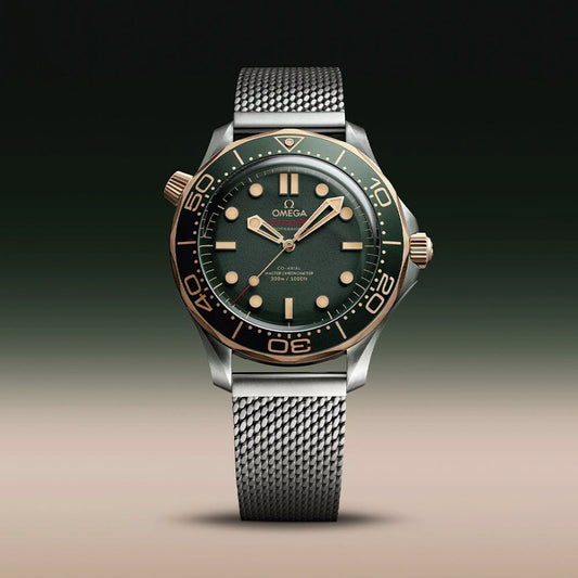 Seamaster Diver 300M Titanium and Bronze Gold 42mm - Green on Bracelet