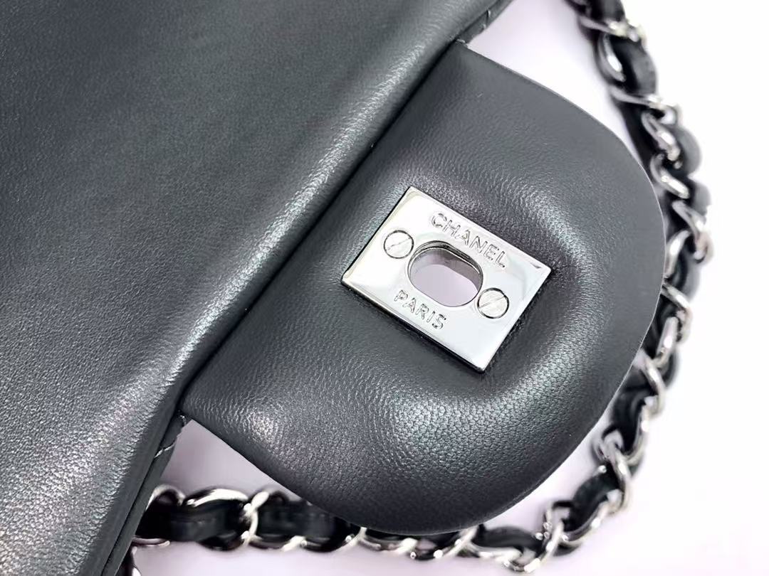 Chanel Flap Bag 30cm Tinware Ash Lambskin