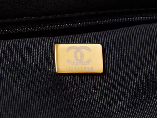 CC Quilted Mini Kelly Bag Black Velvet