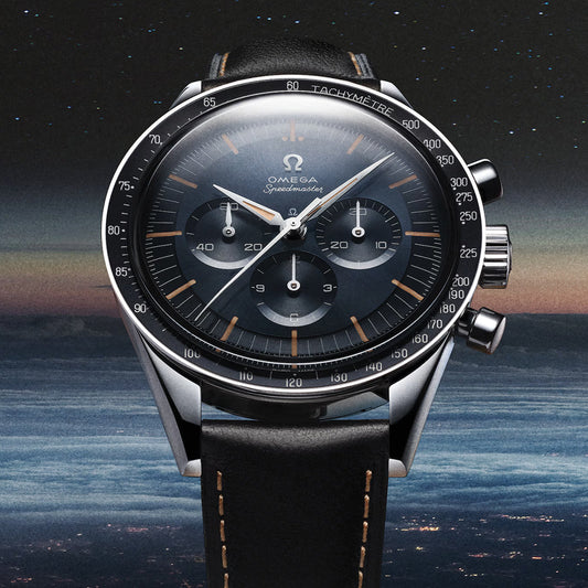 Speedmaster "First Omega in Space" - Blue on Black Leather Strap