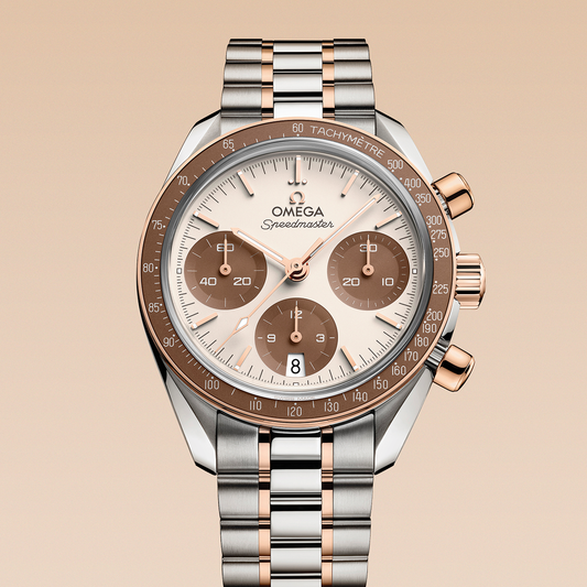 Speedmaster Chronograph Two-Tone 18K Sedna™ Gold and Steel 38mm - Ivory on Bracelet