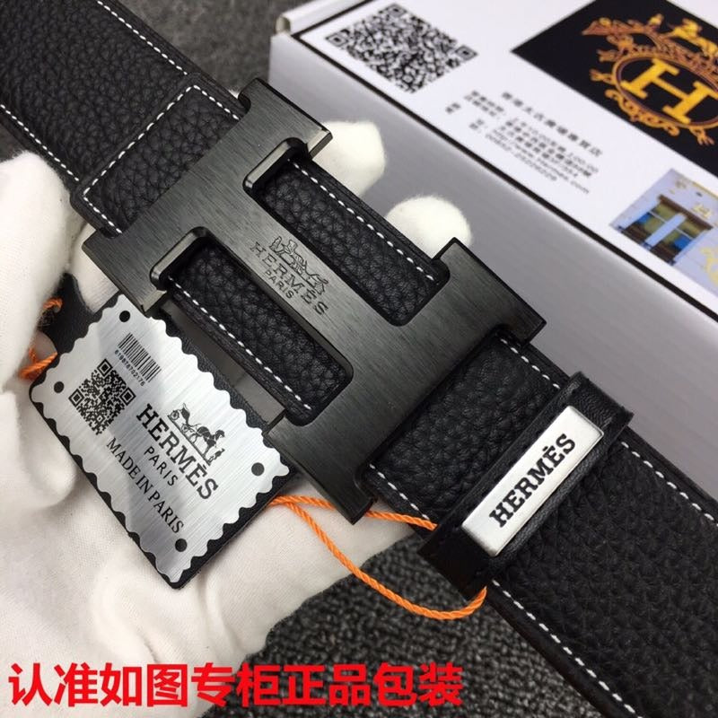 HM Original Belt 38mm Black Cowhide Black Buckle 620252