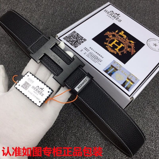 HM Original Belt 38mm Black Cowhide Black Buckle 620252