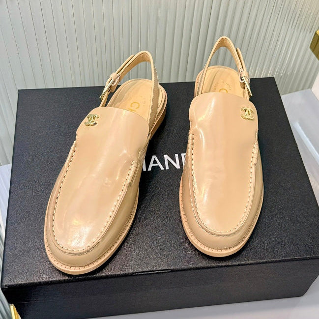 Chanel 2026 Slingback Loafers 35mm Shiny Calfskin 780968