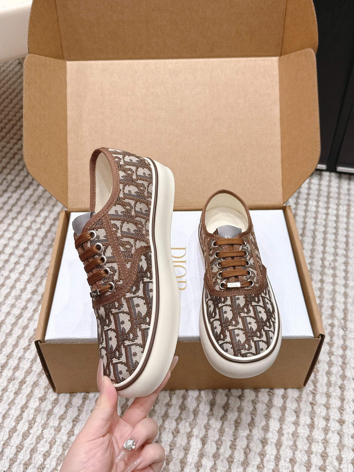 CD 26 Platform Sneaker Monogram Brown Canvas 632434