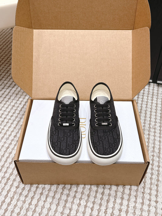 CD Saltwind Sneaker Black Oblique Jacquard Cotton 632435