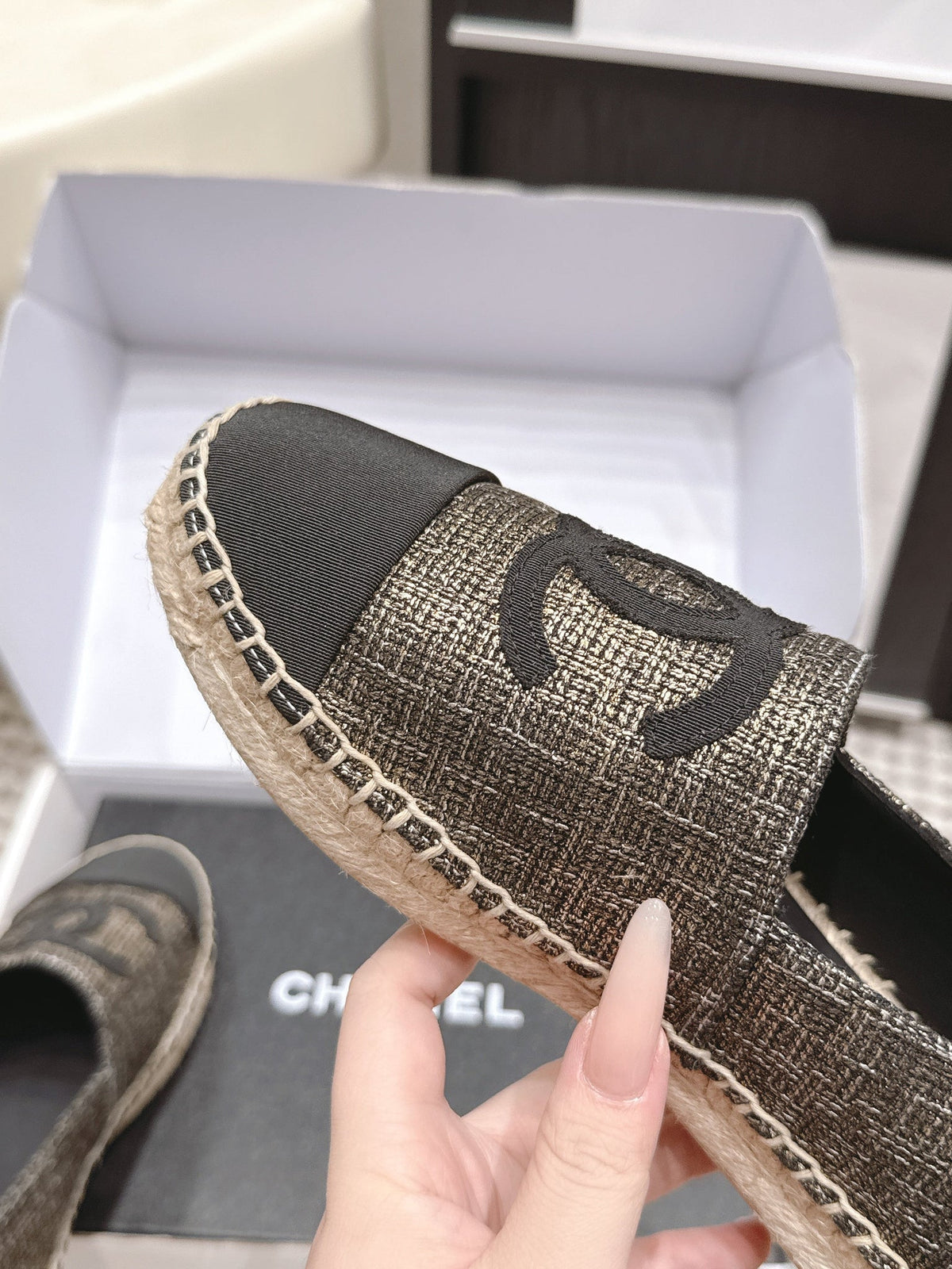CC 26s Slip Ons Gold Bronze Fabric
