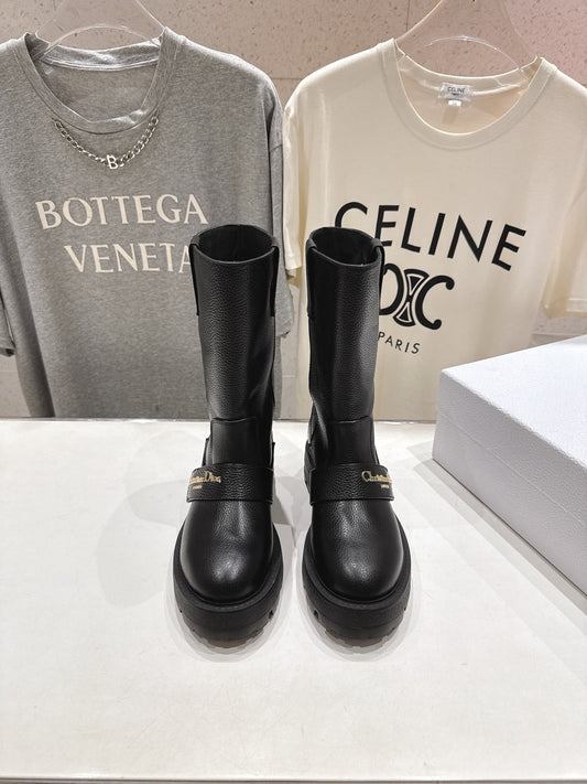 CD D-Quest Boot 35mm Black Grained Calfskin 492054