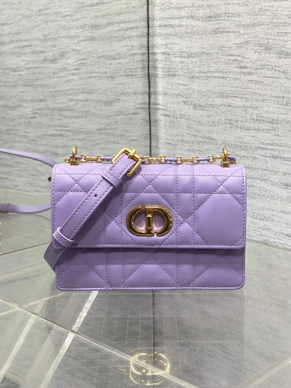 CD Miss Caro 17 Bag Purple Calfskin 229250