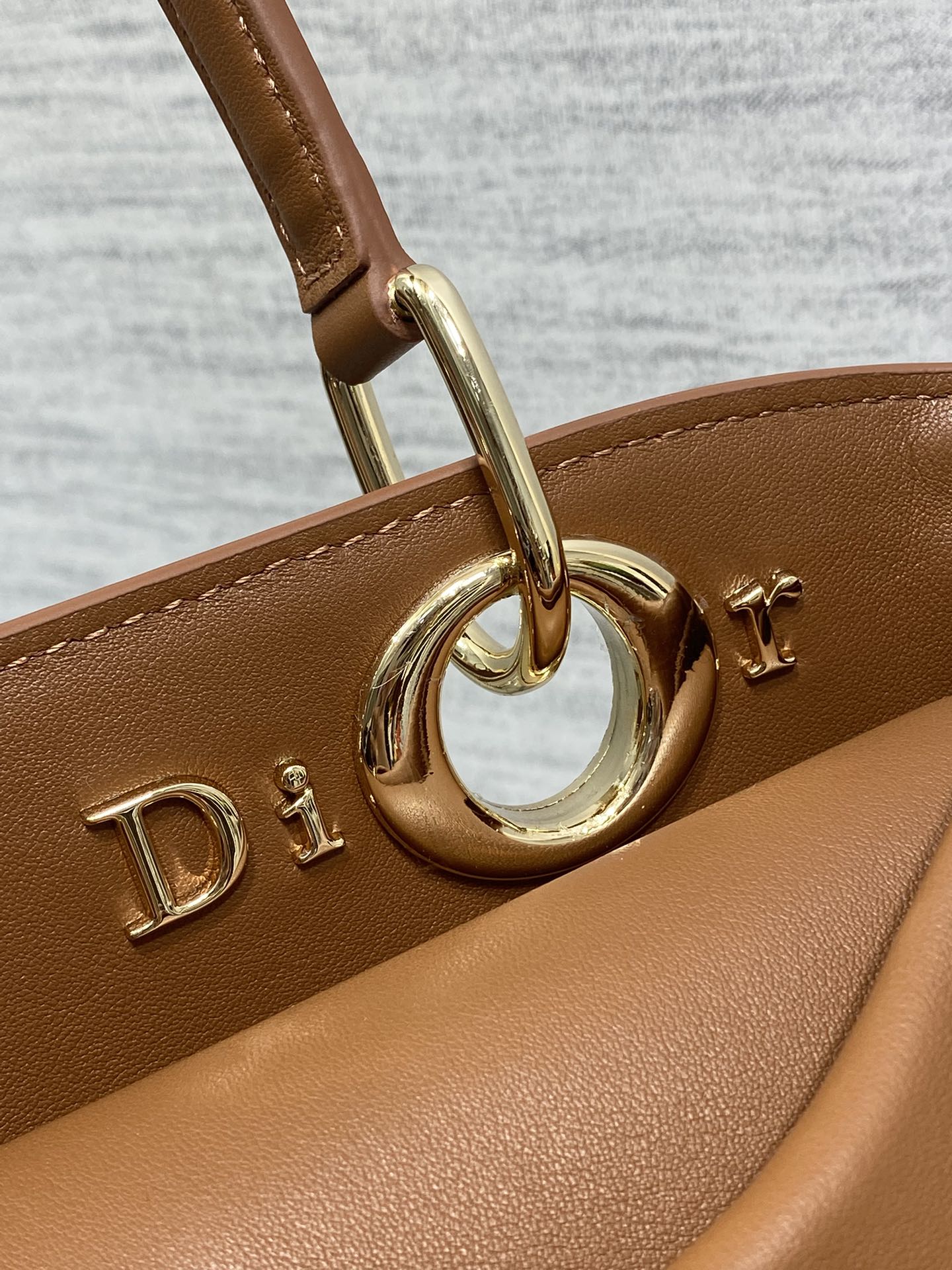 CD 26SS Bow-Adorned Bag Brown Calfskin 272511