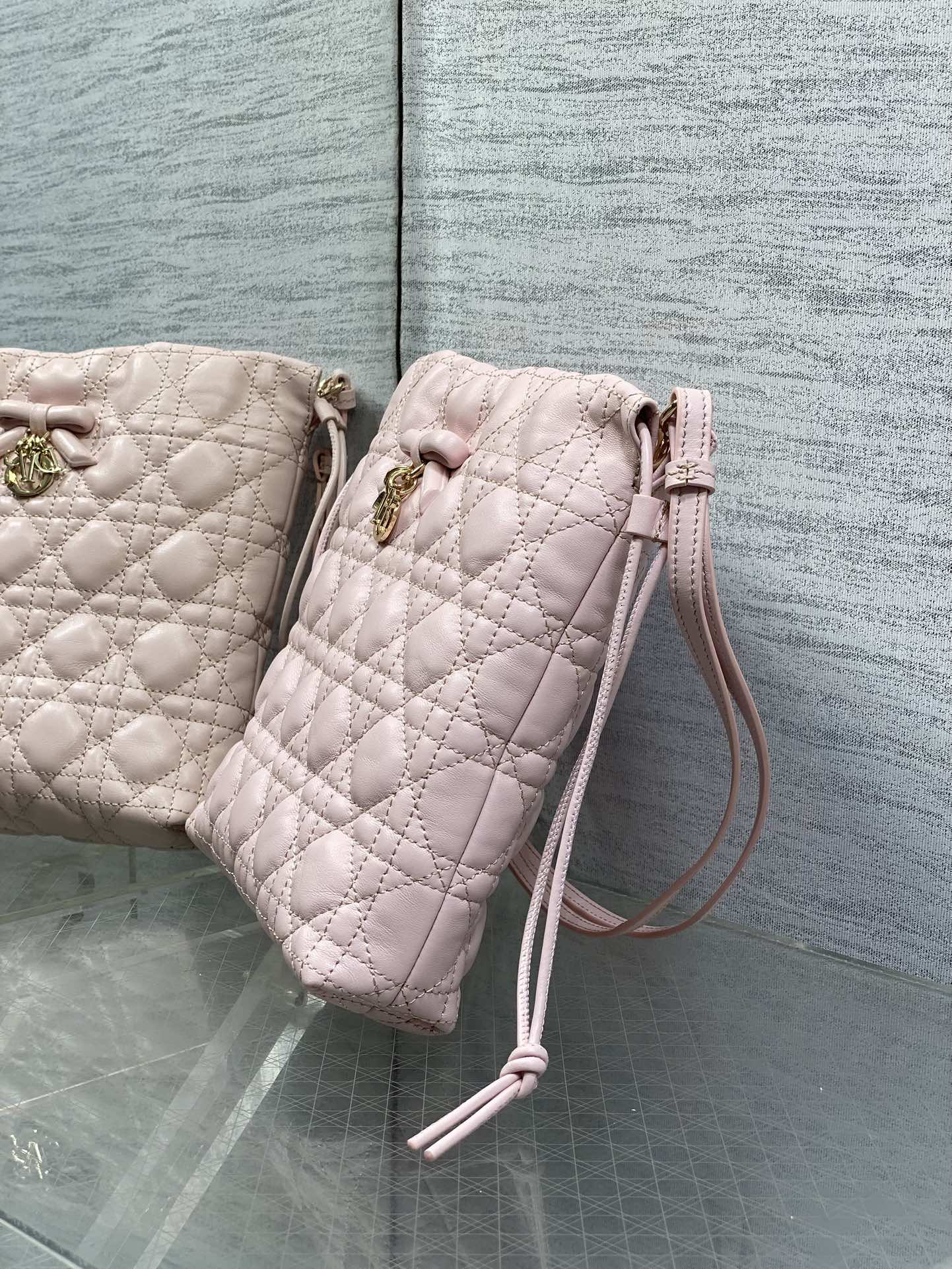 CD Adiorable Mini Bucket Bag Light Pink Lambskin 286637