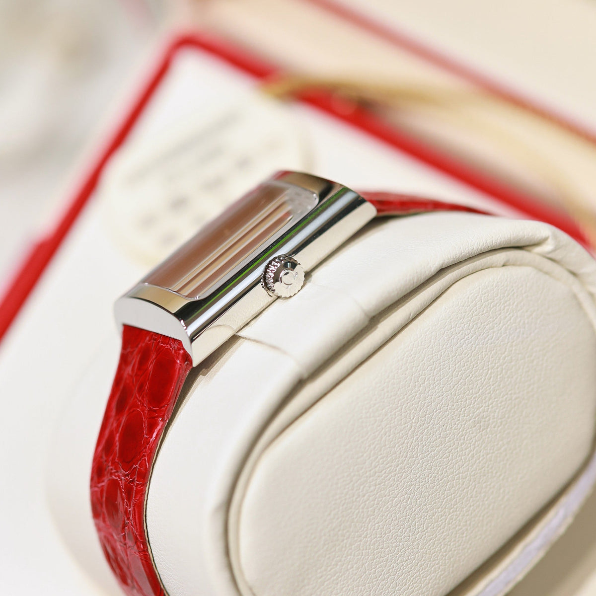 Omega De Ville 26.12mm Silver Red Dial