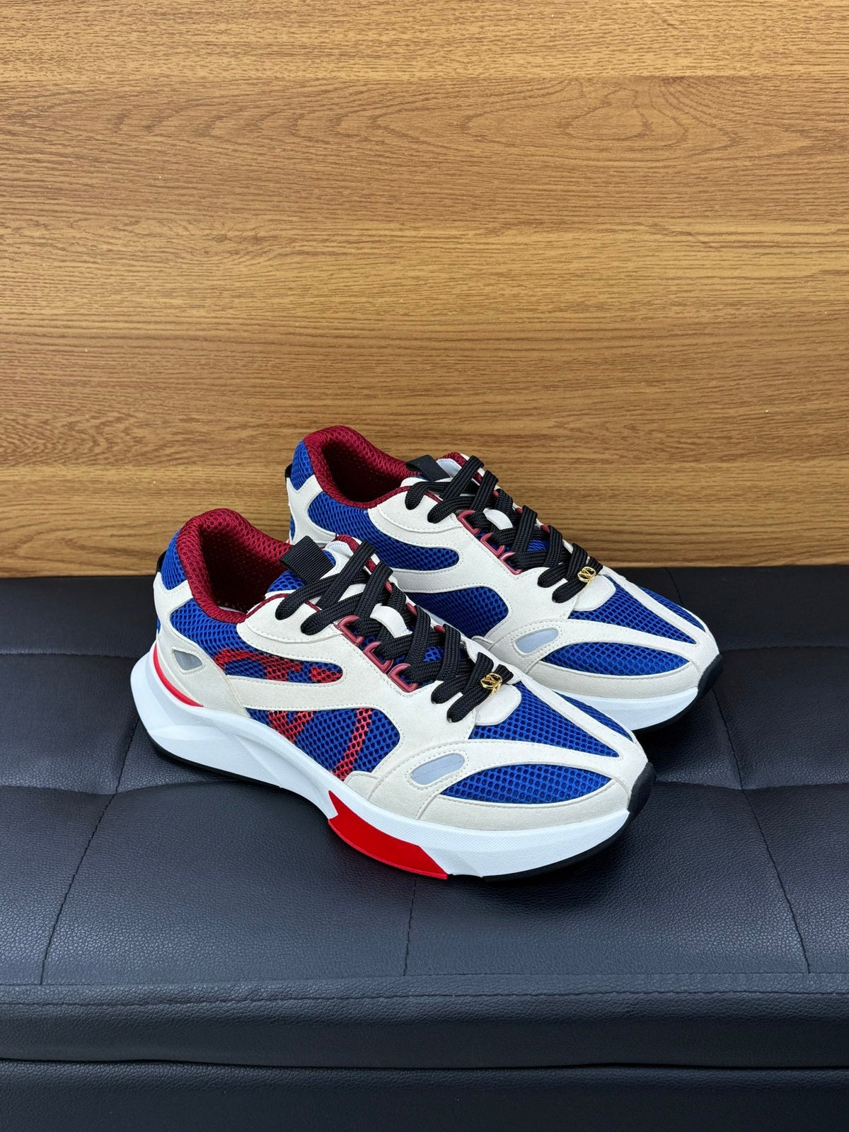 VT 26s Demivee Trainers White Blue Mesh Suede 104030