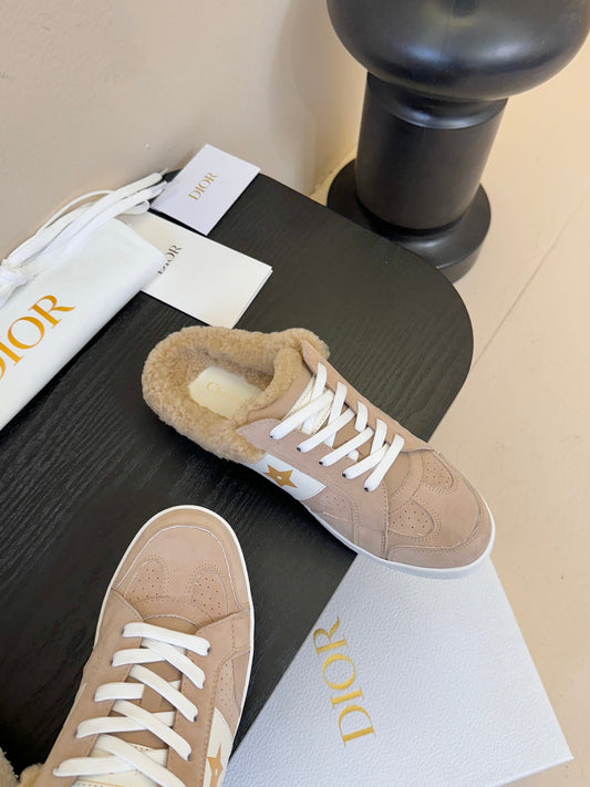 Dior 25 Star Sneaker Pink Beige Suede Cowhide 530615