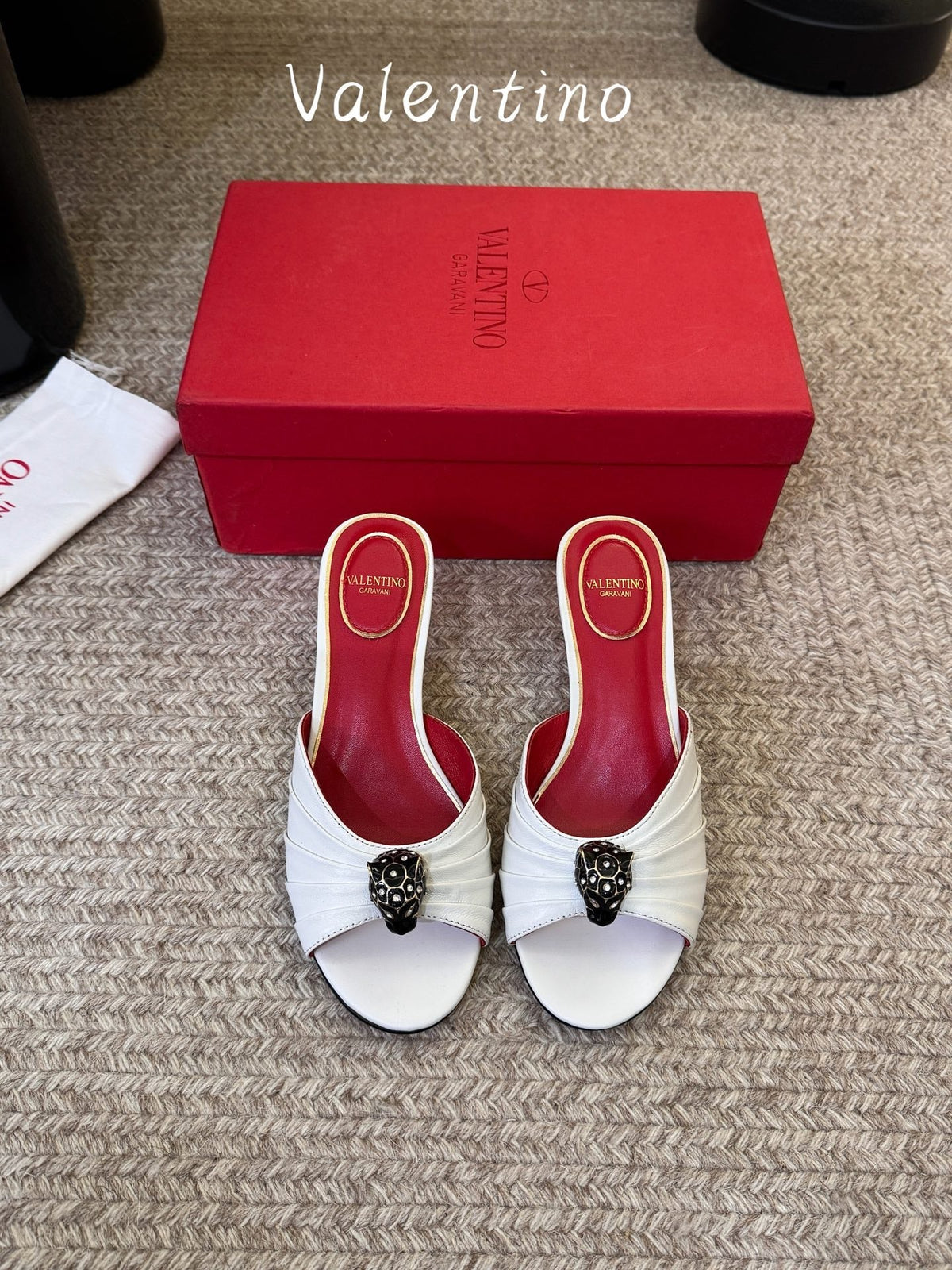 VT 26s Panthea Mules 55mm White Goatskin 104717