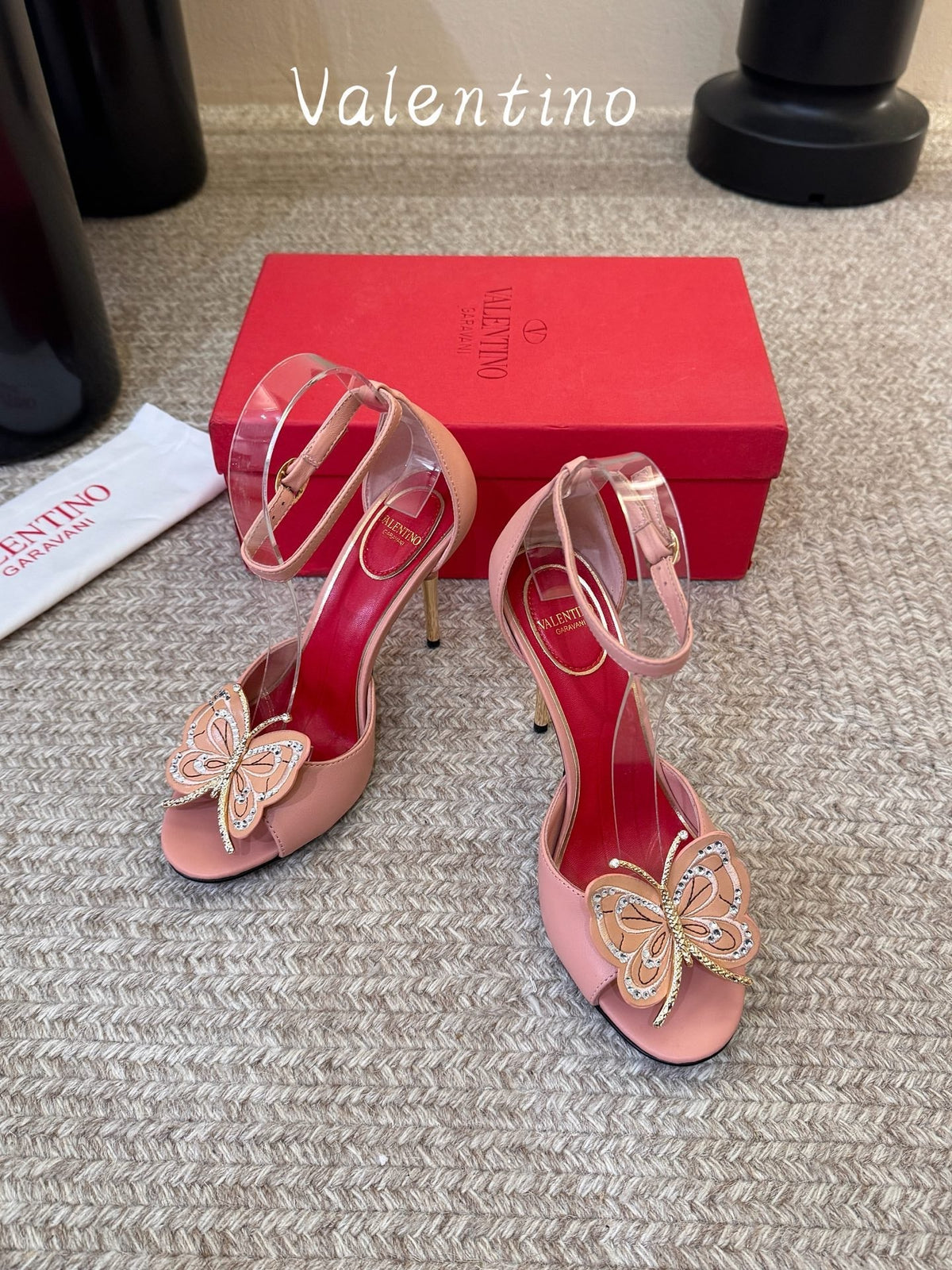 VT 26s Flutterby Kidskin Sandal 10.5cm Light Pink Sheepskin 104733