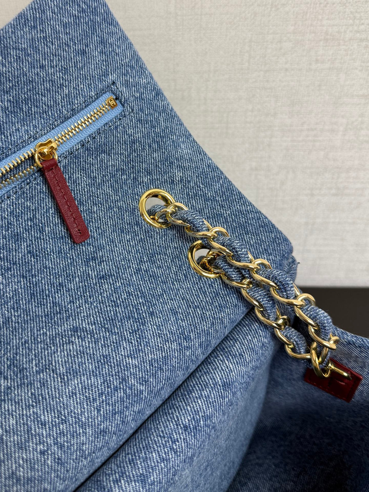 Chanel 2026 Flap Bag Blue Gold Denim