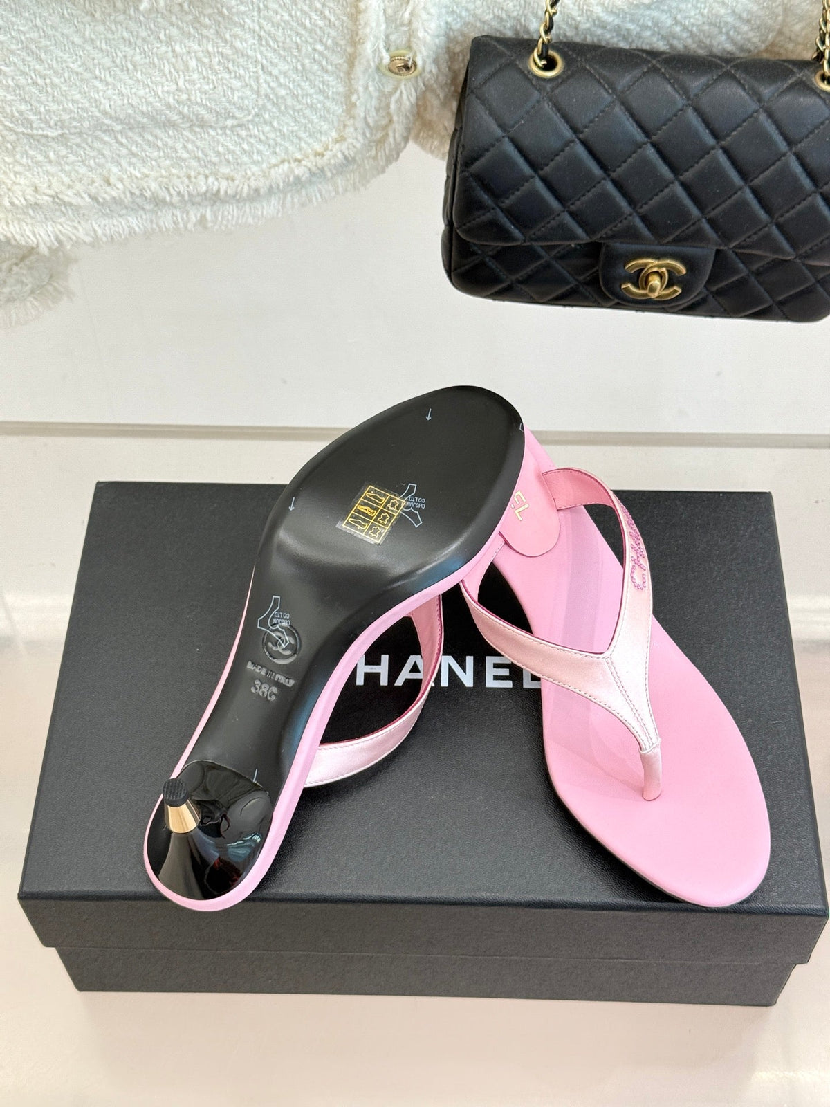 CC 2026 Thong Sandal 5.5cm Pink Satin 825790