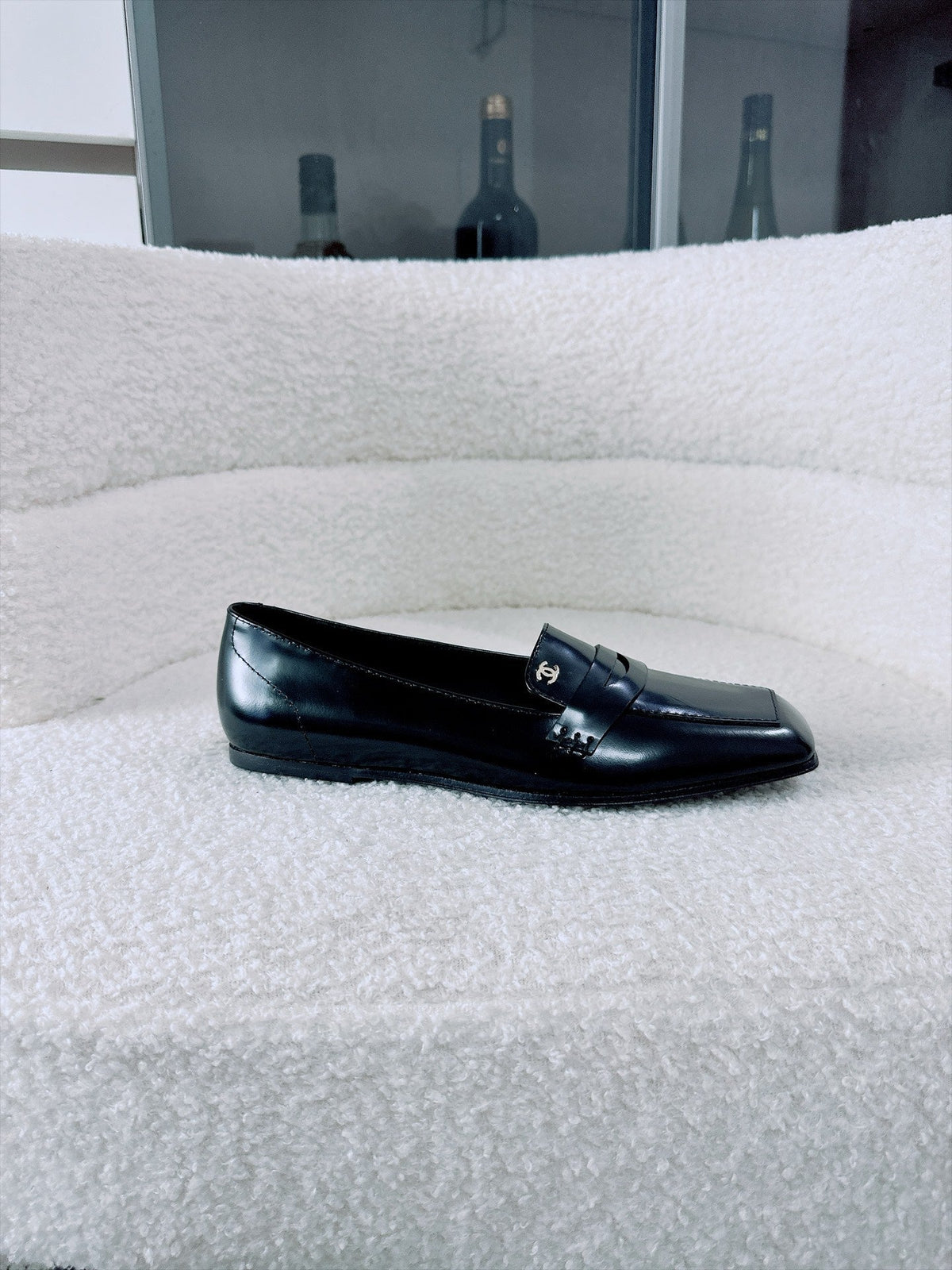 CC AW26 Mocassins Flat Black Shiny Leather 942448