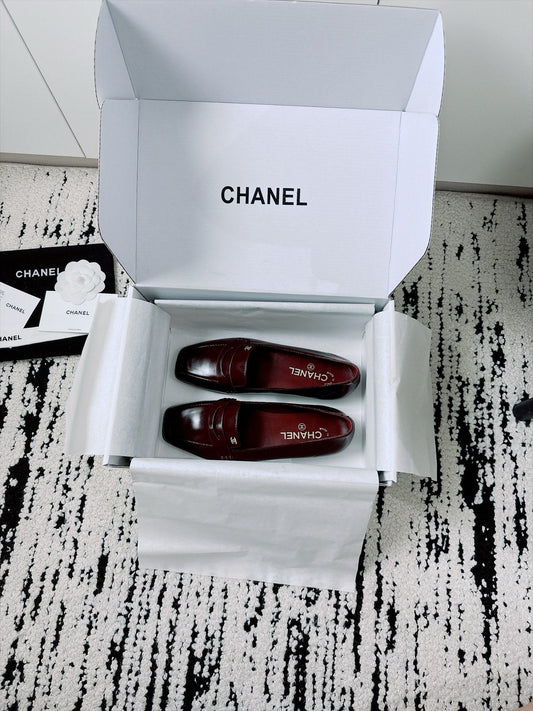 CC AW26 Mocassins Falt Bordeaux Shiny Leather 942739