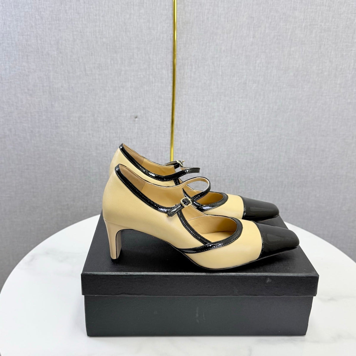 CC 26s Slingback Black Beige Sheepskin 904476