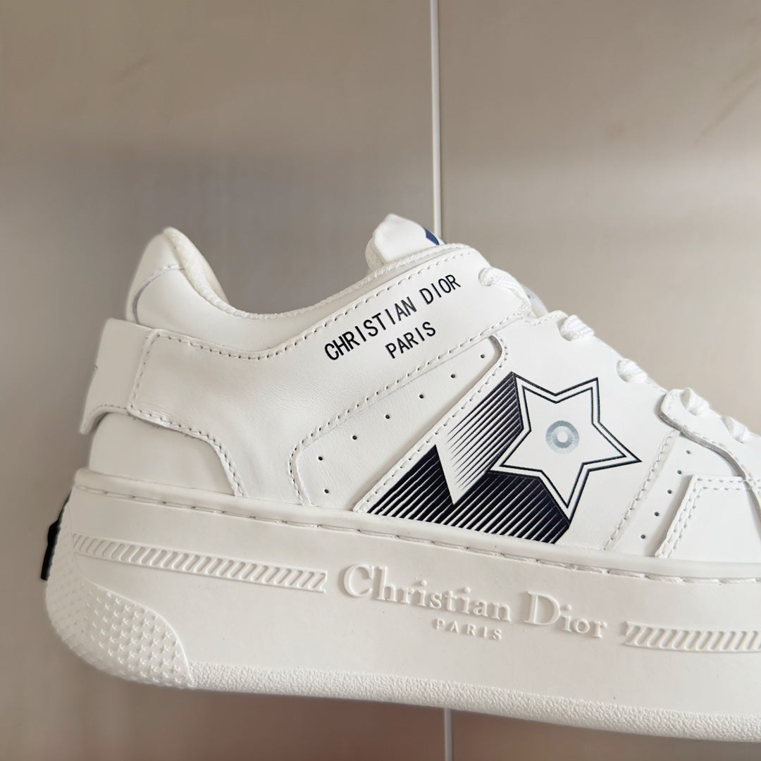 cd star sneaker white black calfksin