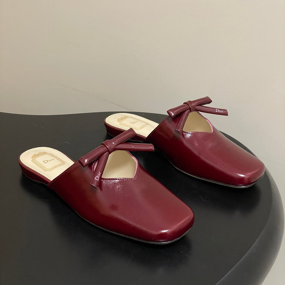 CD 26 Flat Mule Burgundy Patent Cowhide 593598