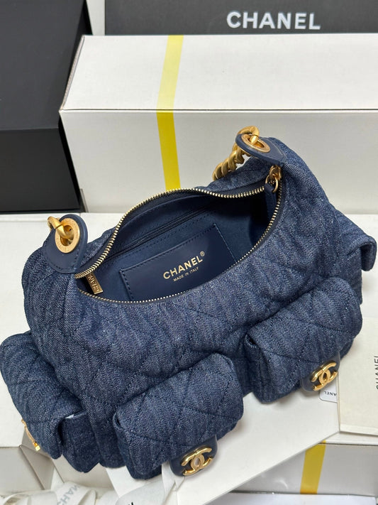 CC 25C Hobo 31cm Space Demin Gold Hardware 243575
