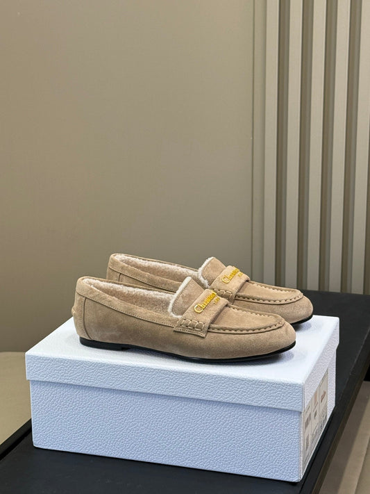 CD Alps Dior Boy Loafer Taupe Suede Wool 561809
