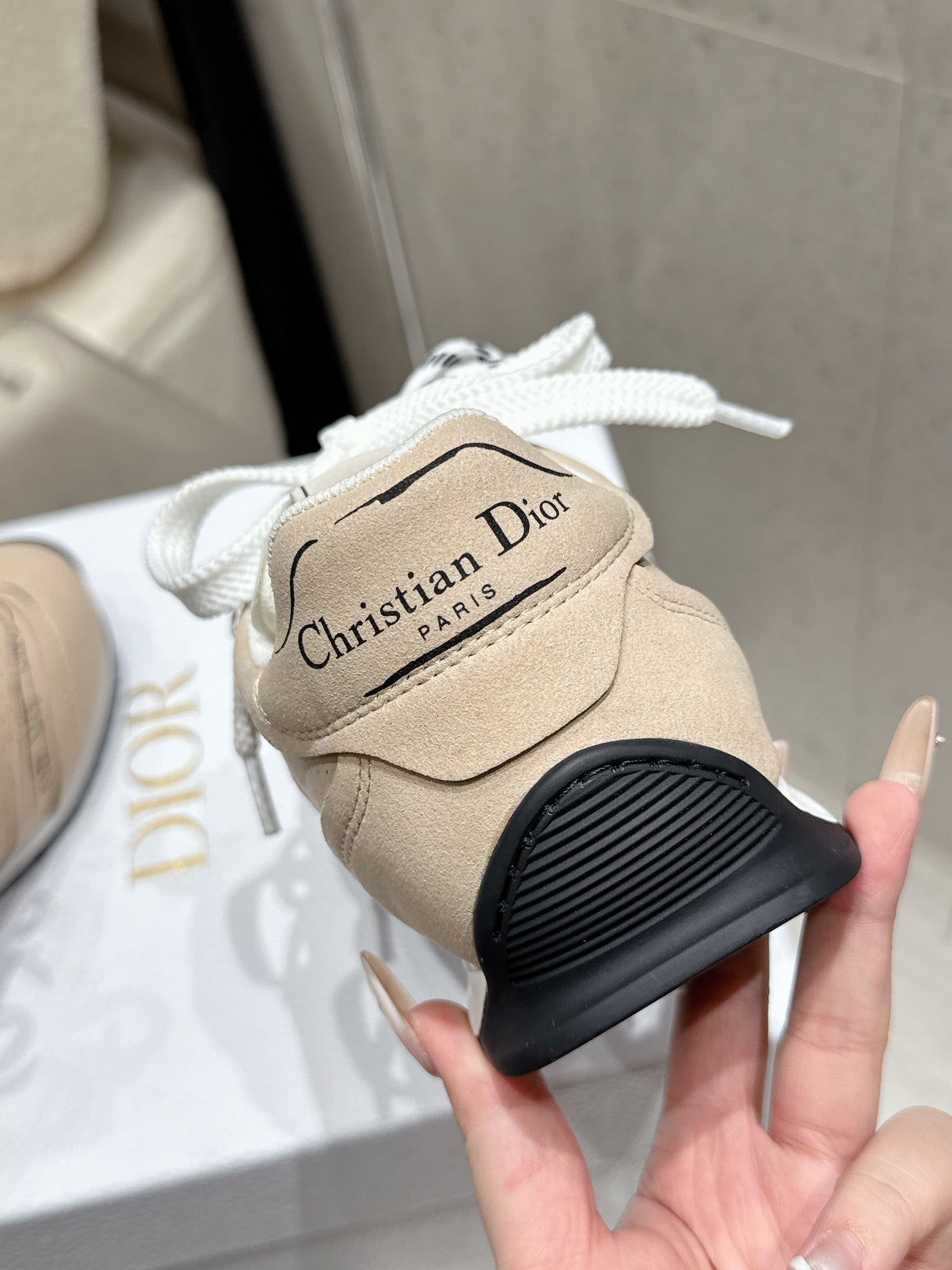 CD D-Sketch Sneaker Pale Taupe Nubuck Leather 554391