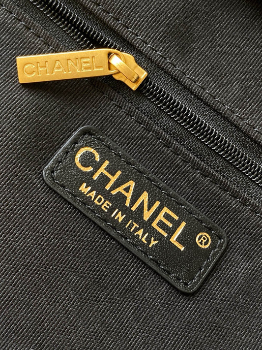Chanel 25K Bowling Bag Black Gold Sheepskin 294981