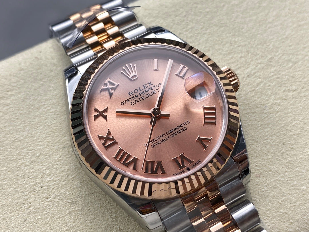 Datejust 31mm Pink Gold Steel Salmon Dial