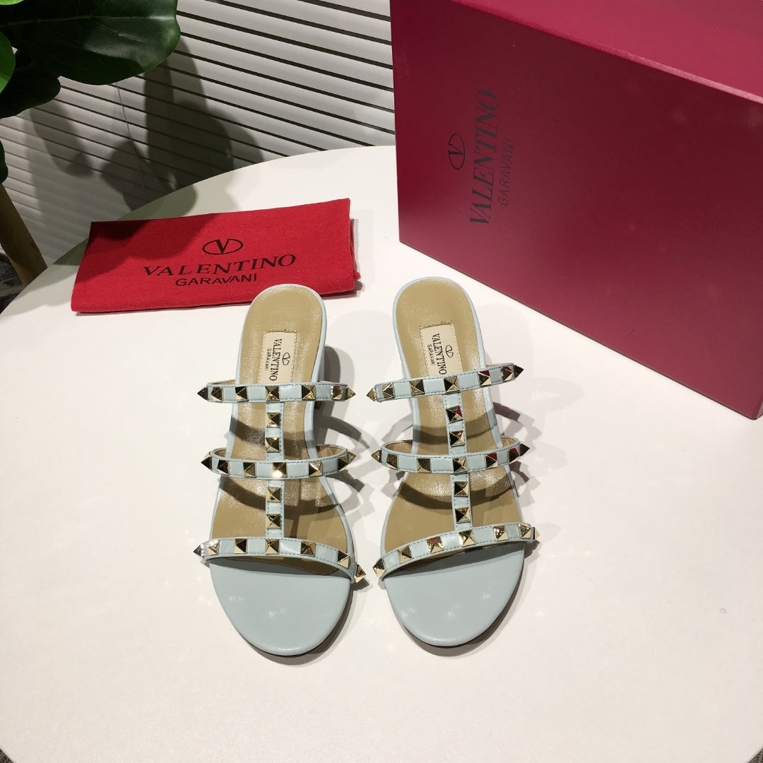 Valentino Rockstud Slide Sandal Leather 239516