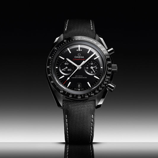 Speedmaster Dark Side of the Moon Black Ceramic 44.25mm - Black on Fabric Strap