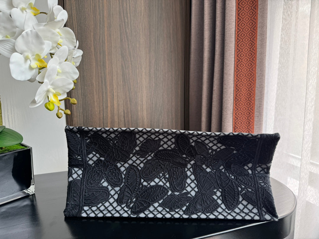 Medium CD Book Tote 36cm Butterfly Zodiac Black